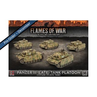 Panzer III (Late) Tank Platoon (plastic)