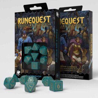 RuneQuest Turquoise/Gold Dice Set (7)
