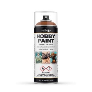 Vallejo Hobby Paint Spray Leather Brown (400ml.)