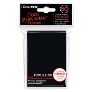 UP - Standard Deck Protectors Sleeves Black (50)