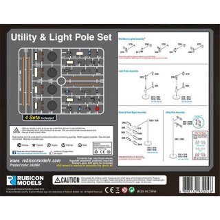 Utility &amp; Light Pole Set