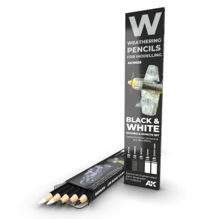 AK Black &amp; White Shading Effects Pencil Set (5)