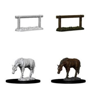 Horse &amp; Hitch: Wizkids Deep Cuts Unpainted Miniatures