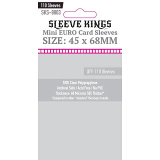 Sleeve Kings Mini Euro Card Sleeves (45x68mm) (110)