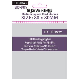 Sleeve Kings Medium Square Card Sleeves (80x80mm) (110 St&uuml;ck)
