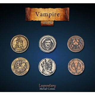 Legendary Metal Coins - Vampire Coin Set (24)