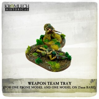Weapon Team Tray (for one prone model and one model on 25mm round base) (5)