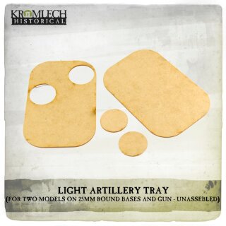 Artillery Tray (for two models on 25mm round bases and gun) (3)