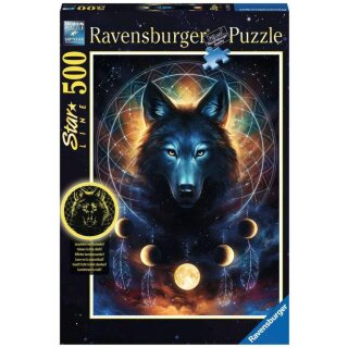 Ravensburger Puzzle - Leuchtender Wolf (500 Teile)