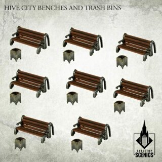 Hive City Benches &amp; Trash Bins
