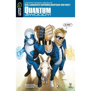 Quantum &amp; Woody - Band 1: Das lausigste Superheldenteam der Welt (DE)