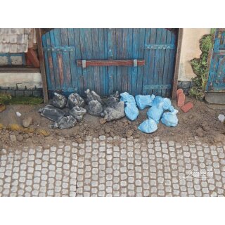 Garbage bags blue (10x)/black (10x) 1:32/1:35