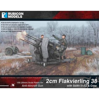 2cm Flakvierling 38 with SdAh 51/52 Trailer and Crew