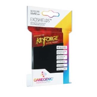 KeyForge Exoshields Tournament Sleeves - Black (40 Sleeves)