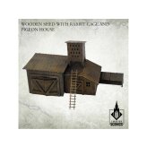 Poland 1939 Wooden Shed with Rabbit Cage and Pigeon House
