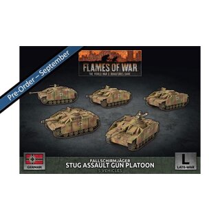 Fallschirmj&auml;ger StuG Assault Gun Platoon (x5 Plastic)
