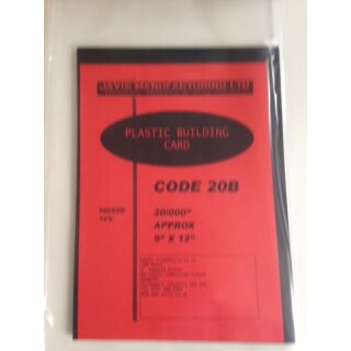 Black Plastic Building Card 0,5mm (1) 9 x12 Zoll