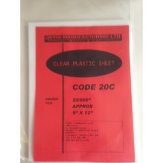 Clear Plastic Sheet 0,5mm (1) 9 x12 Zoll