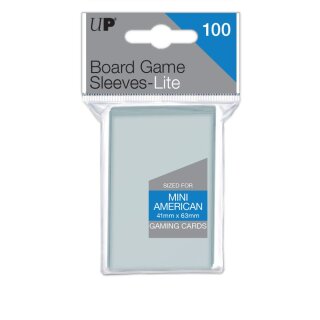 UP - Lite Mini American Board Game Sleeves 41 mm x 63 mm (100)