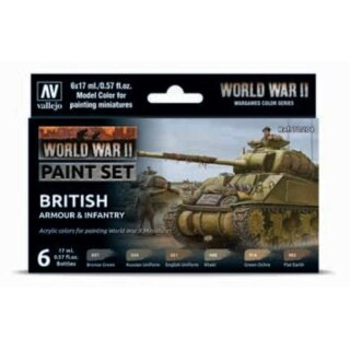 Vallejo Model Color: Model Color: WWII British Armour &amp; Infantry (6 x 17ml)