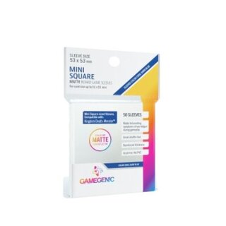 Gamegenic - Matte Mini Square-Sized Sleeves 53 x 53 mm - Clear (50)