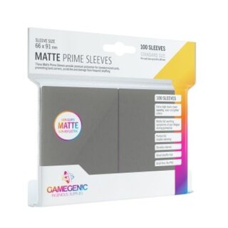 Gamegenic - Matte Prime Sleeves Dark Gray (100)