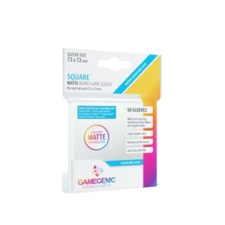 Gamegenic - Matte Square-Sized Sleeves 73 x 73 mm - Clear (50)