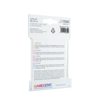 Gamegenic - Matte Standard Card Game Sleeves 66 x 91 mm - Clear (50)