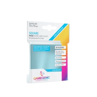 Gamegenic - Prime Square-Sized Sleeves 73 x 73 mm - Clear (50)