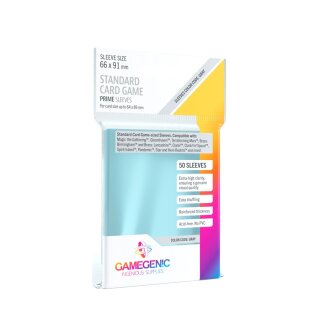 Gamegenic - Prime Standard Card Game Sleeves 66 x 91 mm - Clear (50)