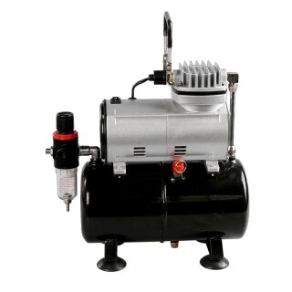 MK3 Airbrush Kompressor mit 3l Lufttank, Druckregulator und Wasserabscheider